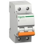Schneider 12497 | Miniature circuit breaker (MCB), Domae, 2P, 25A, C curve, 4500A (IEC/EN 60898-1)