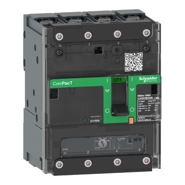 Schneider C11B6TM050B | Circuit breaker, ComPacT NSXm 63B, 25kA/415VAC, 4 poles 3D, TMD trip unit 50A, lugs/busbars