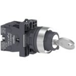 Schneider XA2EG03 | Key selector switch - Ø22 - 3 positions - stay put - 2NO