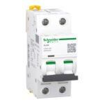 Schneider A9F85206 | Miniature circuit breaker (MCB), Acti9 iC60H, 2P, 6A, D curve, 10000A (IEC/EN 60898-1), 15kA (IEC/EN 60947-2)