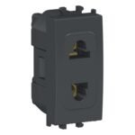 Schneider LMR5510003 | Easy Styl - 1 module Euro-US Socket Outlet - Black
