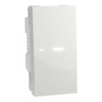 Schneider NU310618 | Push-button, New Unica, + NO push-button, 10A, 1 module, screwless terminals, untreated, IP4X, white