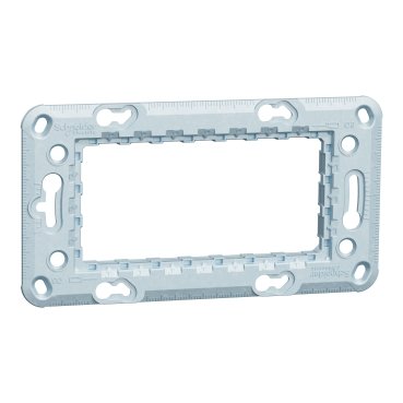 Schneider NU7104 | New Unica, fixing frame, zamak, 4 modules 1 gang