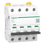 Schneider A9F77425 | Miniature circuit-breaker, Acti9 iC60N, 4P, 25 A, C curve, 6000 A (IEC 60898-1), 10 kA (IEC 60947-2)