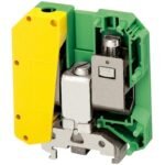 Schneider NSYTRV502PE | Terminal block, Linergy TR, green-yellow, 50mm2, protective earth, 2 points, Set of 50