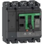 Schneider C16B6TM100 | Circuit breaker ComPacT NSX160B. 25kA at 415VAC. TMD trip unit 100A. 4 poles 3d