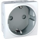 MGU3.037.18 | Unica - 1 S.O. - 2P+E, shutters, DE - 2 m - white