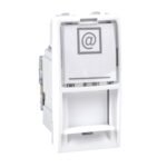 MGU3.414.18 | Unica - 1 RJ45 socket (S-One) - 1 m - Cat.6, UTP - white