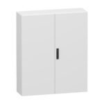 Schneider NSYCRN1210300D | Double plain steel door, Spacial CRN, without mounting plate, 1200x1000x300mm, IP55, IK10, RAL7035