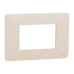 Schneider NU210344 | Cover frame, New Unica, 1 gang, 3 modules, beige