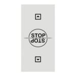 Schneider NU310818SC New Unica | Roller blind pushbutton switch, New Unica, 10 AX, 250 V, AC, 1 module, white