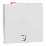 Schneider NU320618CN | Push-button, New Unica, mechanism, + NO push-button, 10A, 2 modules, screwless terminals, IP4X, white