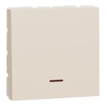 Schneider NU323244S | Switch, New Unica, 2-pole 1-way, 32A, 2 modules, with lamp, beige