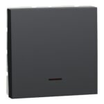 Schneider NU323254S | Switch, New Unica, 2-pole 1-way, 32A, 2 modules, with lamp, anthracite