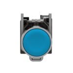 Schneider XB4BA61 | Push button, metal, flush, blue, Ø22, spring return, unmarked, 1 NO