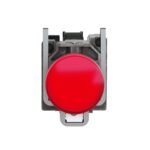 Schneider XB4BVB4 Harmony | Pilot light, metal, red, Ø22, plain lens with integral LED, 24 V AC/DC