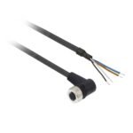 XZCP1241L5 | Pre wired connectors XZ, elbowed female, M12, 4 pins, cable PUR 5 m