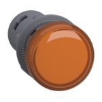 Schneider XA2EVQ5LC | Easy Harmony XA2E, Monolithic pilot light, plastic, amber, Ø22, integral LED, screw clamp terminals, 380…400 V AC, anti interference