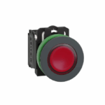 Schneider XB5FVM4 | Pilot light flush mounted, plastic, red, Ø30, plain lens with integral LED, 230...240 V AC