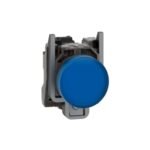 Schneider XB4BVB6 Harmony | Pilot light, metal, blue, Ø22, plain lens with integral LED, 24 V AC/DC