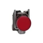 Schneider XB4BVM4 Harmony | Pilot light, metal, red, Ø22, plain lens with integral LED, 230...240 VAC