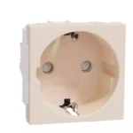 Schneider NU303744 | German socket outlet, New Unica, 2P+E, 16A, shuttered, beige