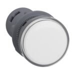 Schneider XA2EVM1LC  Harmony | Easy Harmony XA2E, Monolithic pilot light, plastic, white, Ø22, integral LED, screw clamp terminals, 220…230 V AC, anti interference