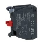 Schneider ZBE102 Harmony | Single contact block, silver alloy, screw clamp terminal, 1 NC