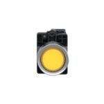 Schneider XA2EW35B1 Harmony | Yellow flush complete illum push-button - Ø22 - flush - 24V AC/DC - 1NO