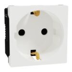 Schneider M3TB426_GR | German Socket outlet, Miluz E, 16A, 250V, 2 Pin with earth, 2 Module, White