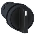 Schneider XB7ND33 | Monolithic selector switch, plastic, black, Ø22, stay put, 3 positions, stay put, 2 NO