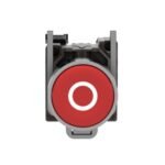 Schneider XB4BA4322 | Push button, metal, flush, red, Ø22, spring return, marked O, 1 NC
