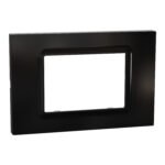 Schneider M3TB03_BK | Cover frame, Miluz E, 3 gang, Black