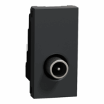 Schneider NU346154 New Unica | TV socket, New Unica, 1 module, male IEC 9.52mm, anthracite