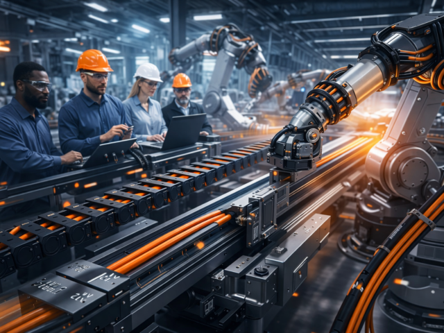 ZLW actuators with e-chains and robotic dress pack solutions offer on point solutions.